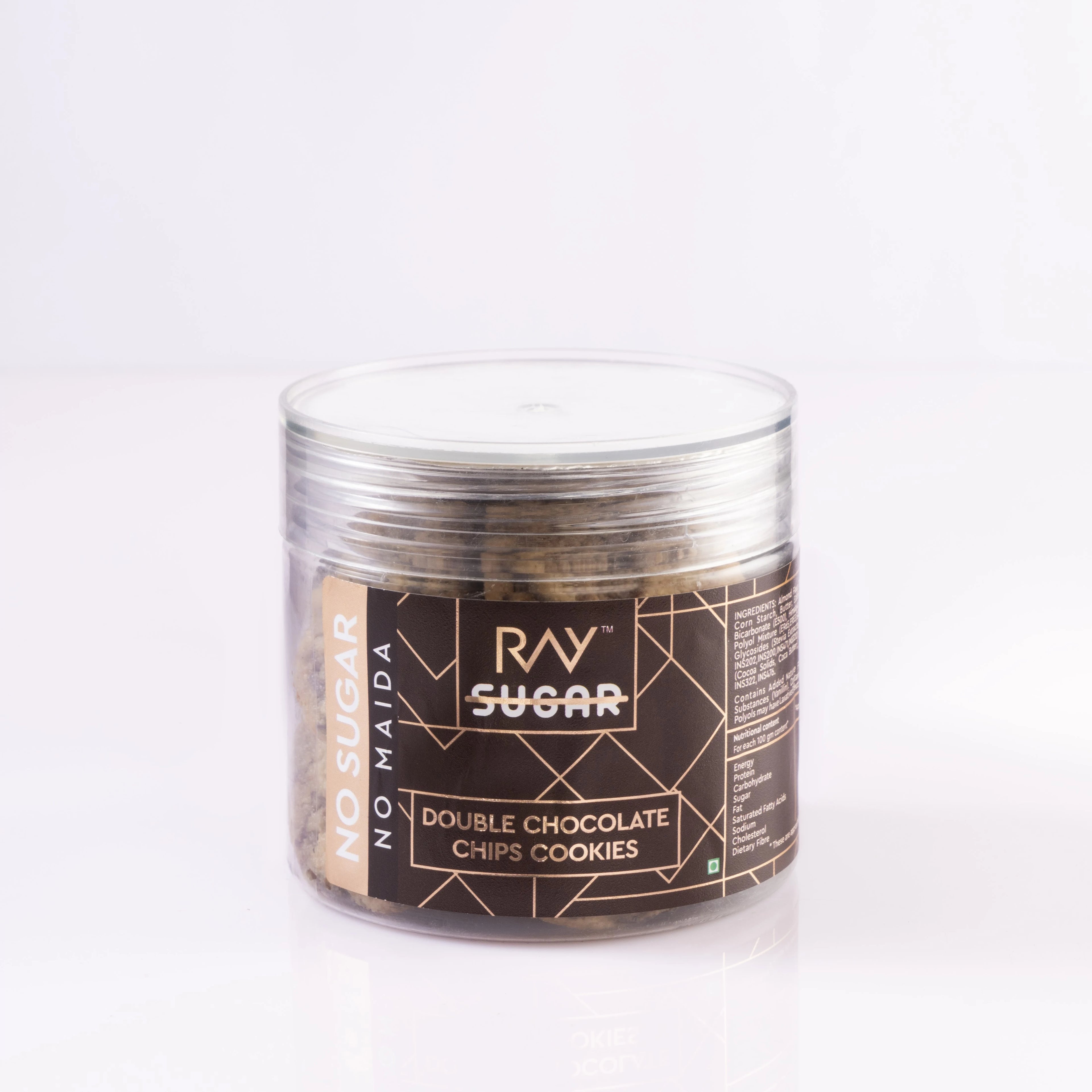 Double Chocolate Chips Cookies -Made with 100% No Maida & No Sugar - 140gm
