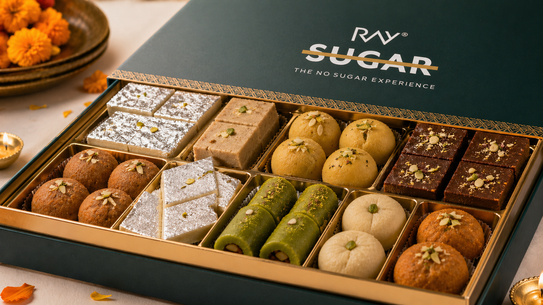 Ray No Sugar Luxurious Mithai Gift Box Arrangement