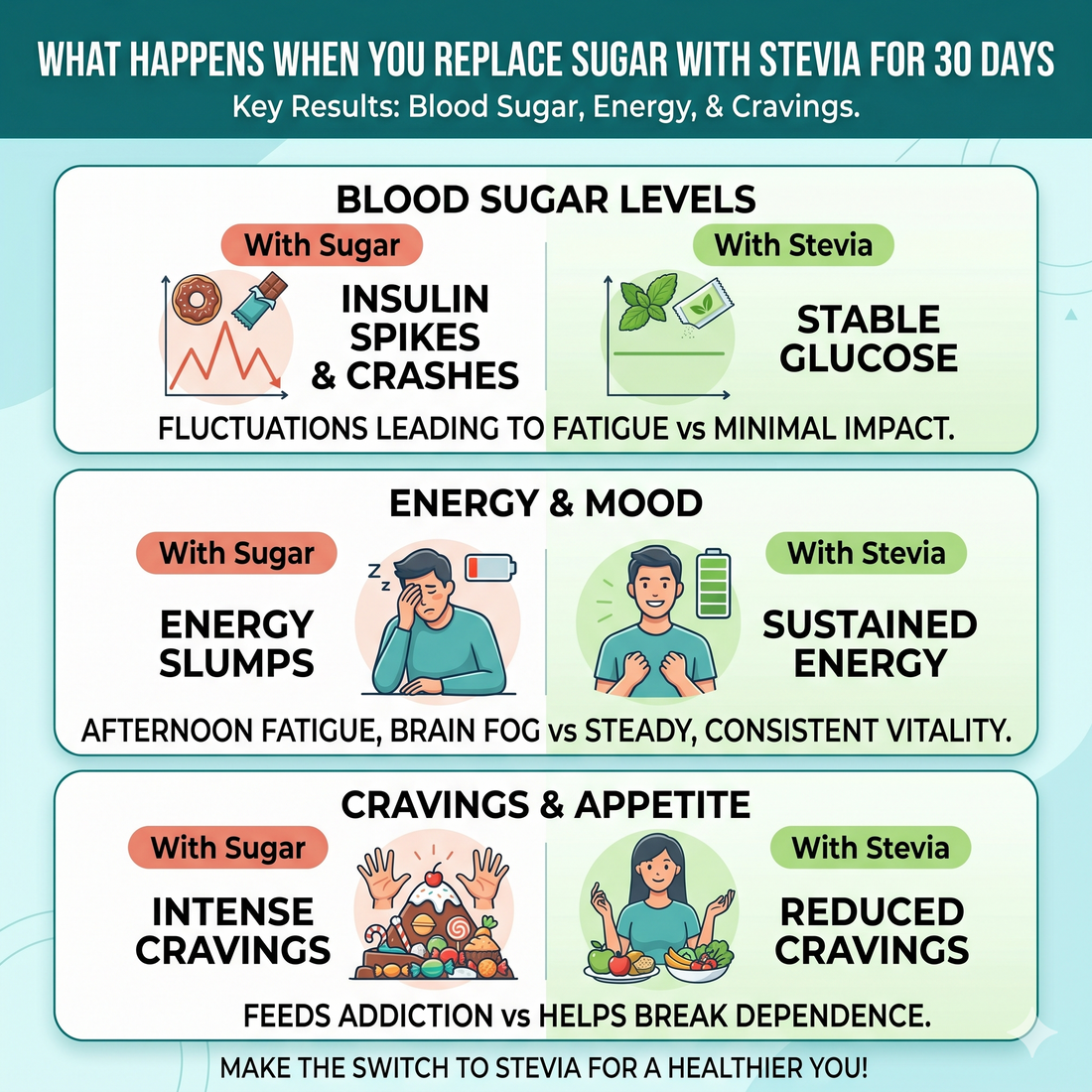 What Happens When You Replace Sugar With Stevia for 30 Days