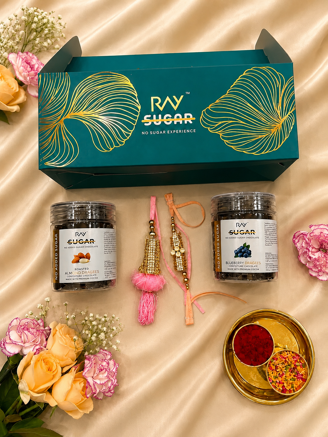 Dragee Delight- No Sugar Rakhi Premium Gift Hamper