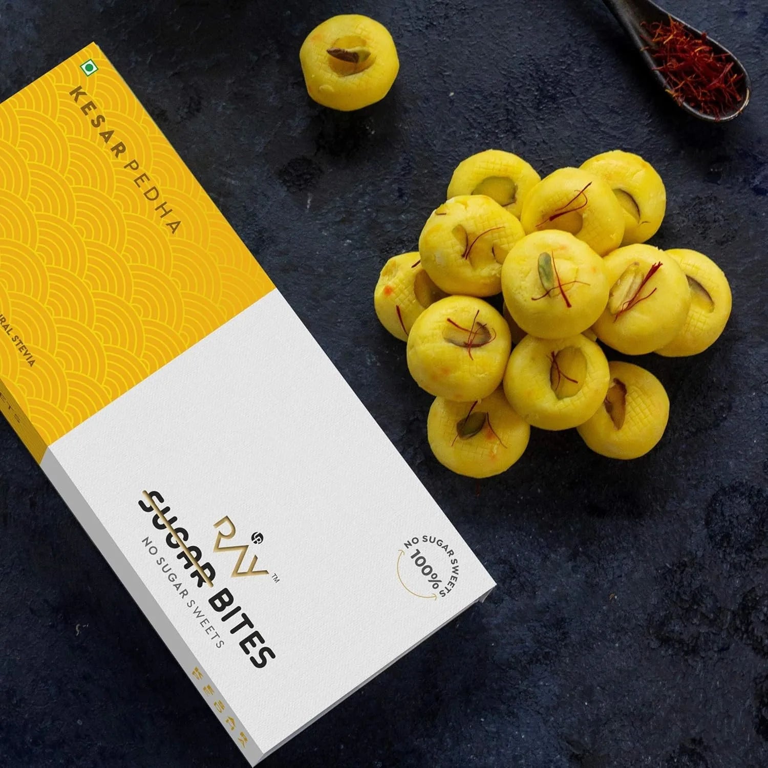 Kesar Pedha - 100% sweetened with Natural Stevia - 200gm