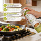 Olive Oil Cooking Spray (200ml) - 100% Pure and Natural - Low Calorie, Cholesterol Free, No Additives