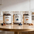 Ray No Sugar Hazelnut, Almond & Blueberry Dark Chocolate Dragees Combo - 100% No Sugar
