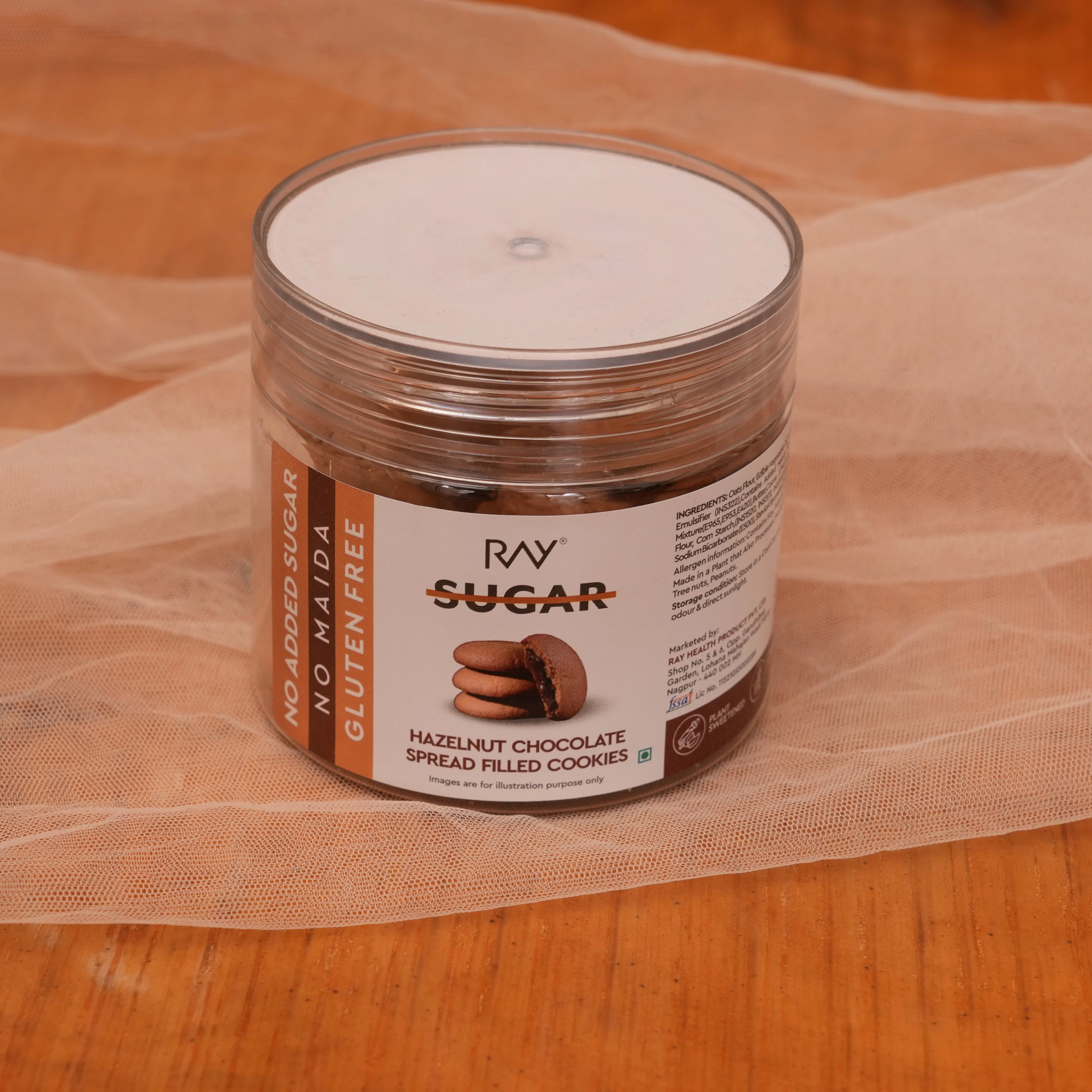 Hazelnut Spread Filled Cookies - Made with 100% No Maida, No Added Sugar, and Gluten-Free - 160gm
