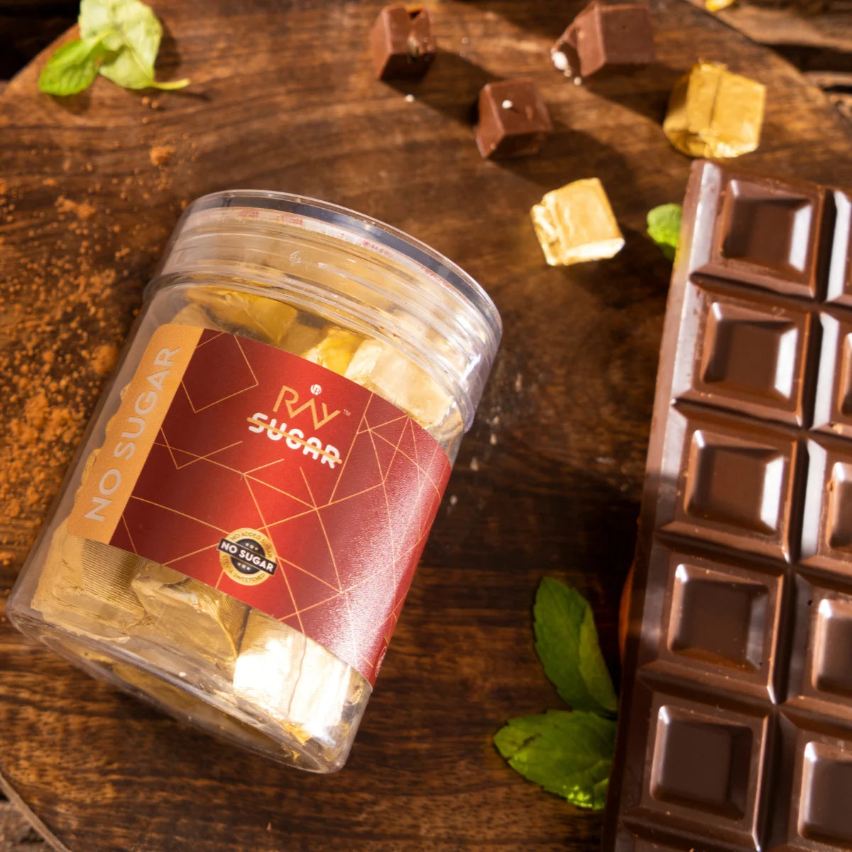 Dark Couverture Chocolate Crackle - 100% No Sugar - 100gm