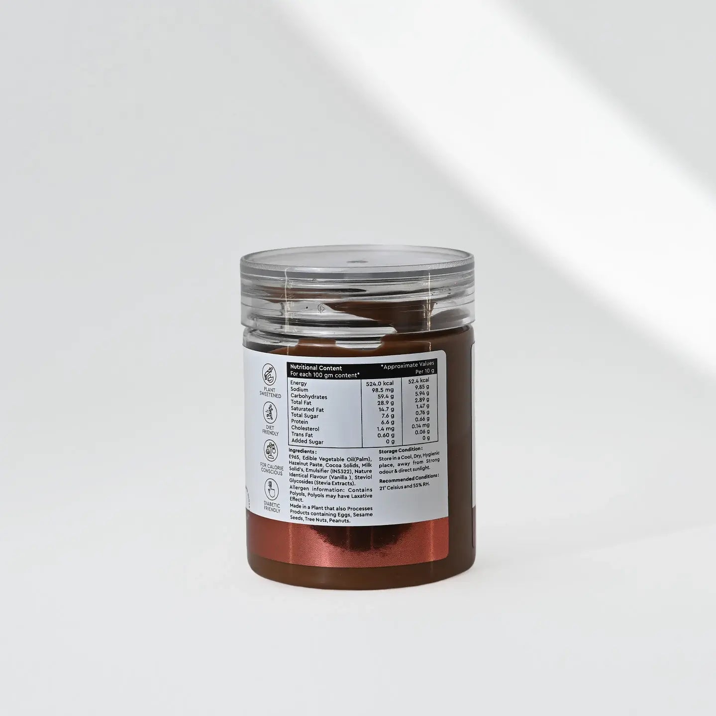 Hazelnut Chocolate Spread  - 100% No Sugar - 200gm