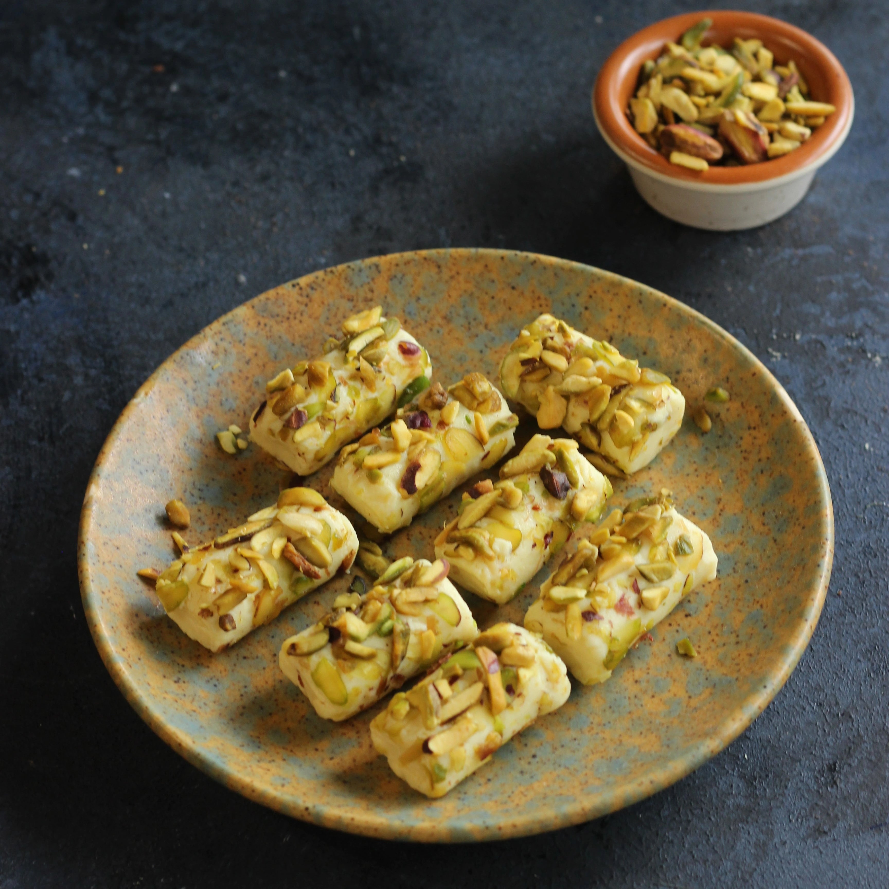 Vanilla Pista Barfi - Made with 100% Natural Stevia & Cow Milk - 200gm