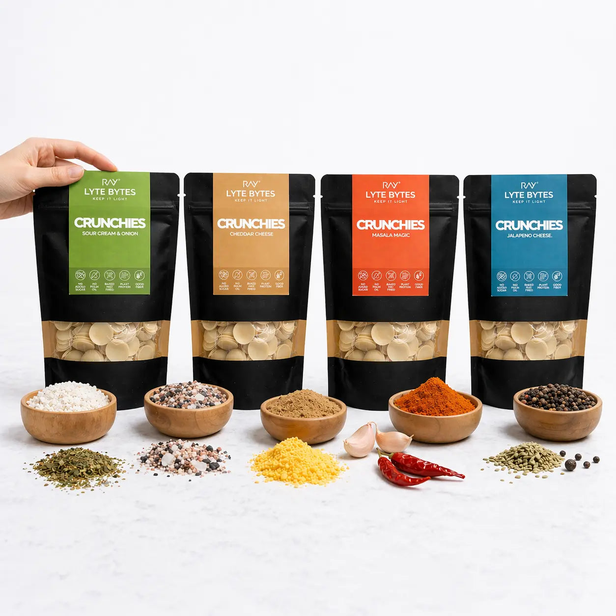 Crunchies Combo Pack (4 Flavours) - Healthy & Tasty Snack