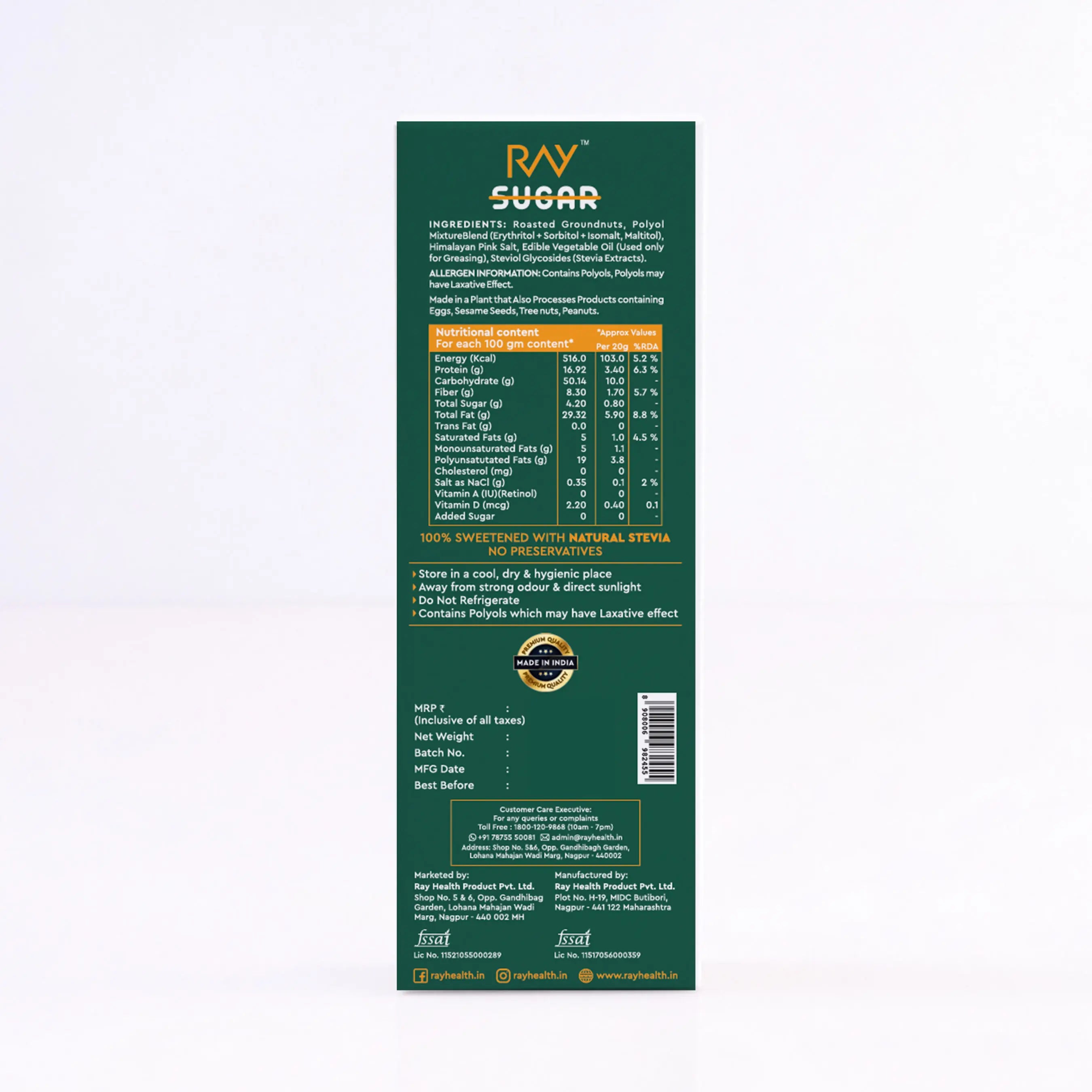 Peanut Cracker - 100% No Added Sugar Chikki - 135gm