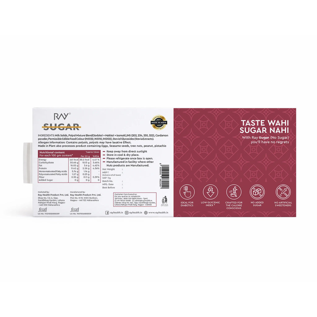 Shahi Barfi with Cow Milk (200g) - No Added Sugar, No Artificial Additives, Guilt-Free Indulgence