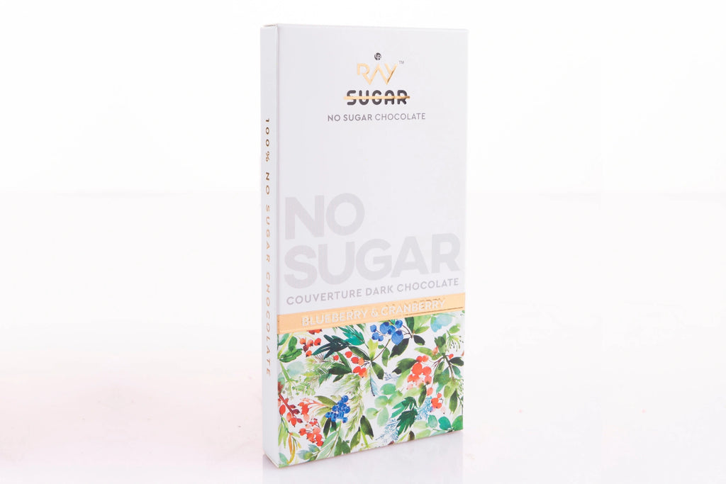 Twin Berry Couverture Dark Chocolate - 100% Vegan - No Sugar -  40gm