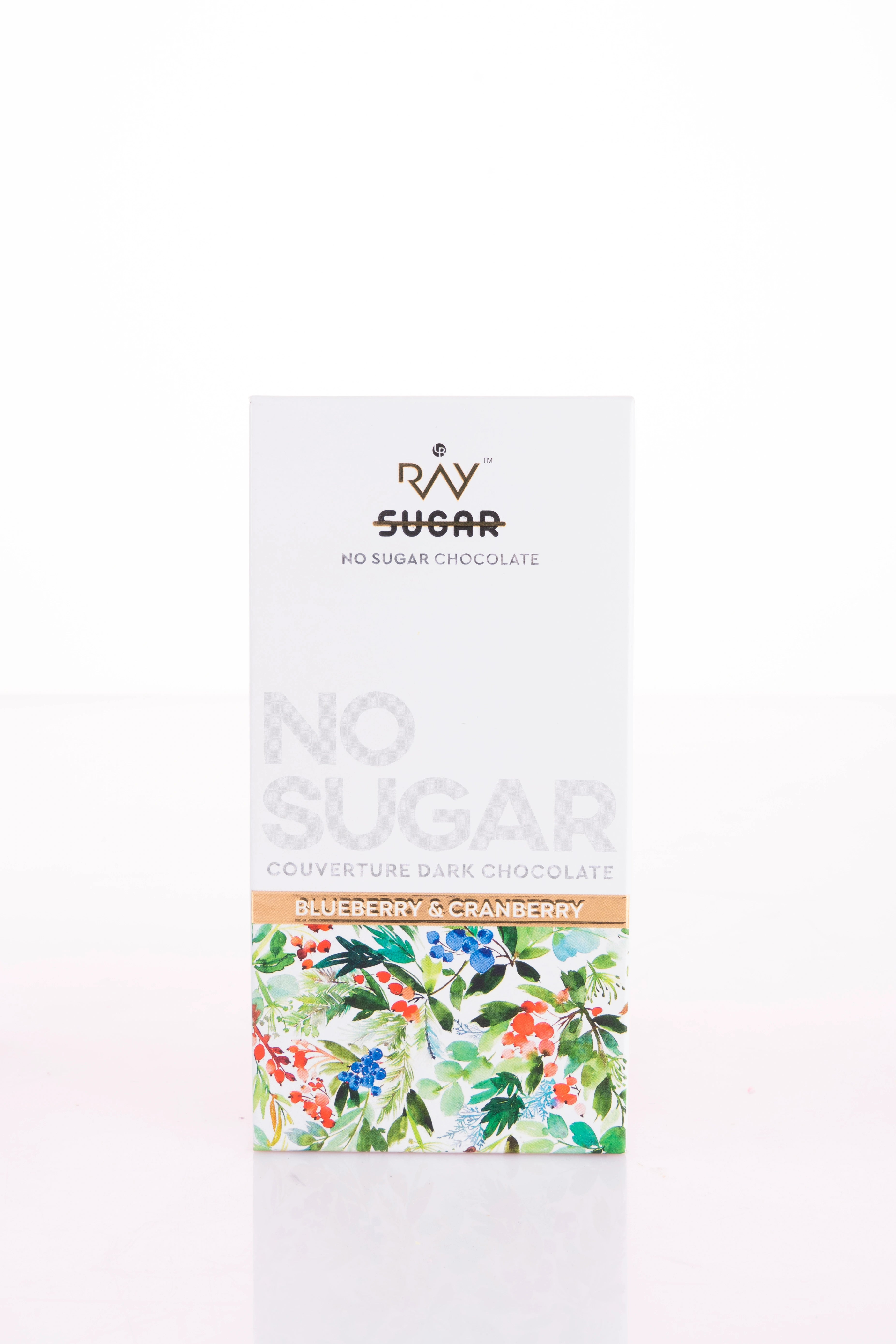 Twin Berry Couverture Dark Chocolate - 100% Vegan - No Sugar -  40gm