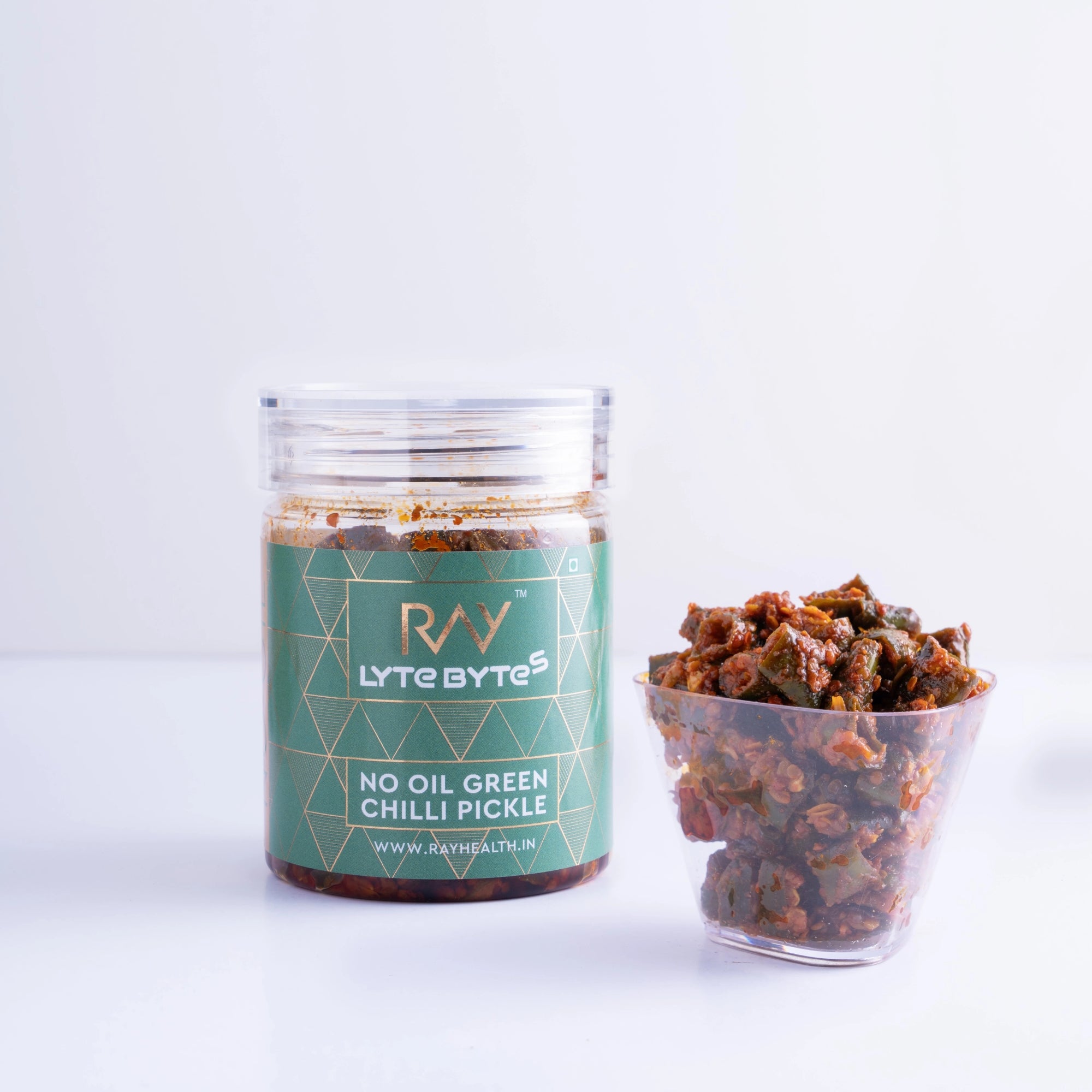 No Oil Green Chilli Pickle - 100gm