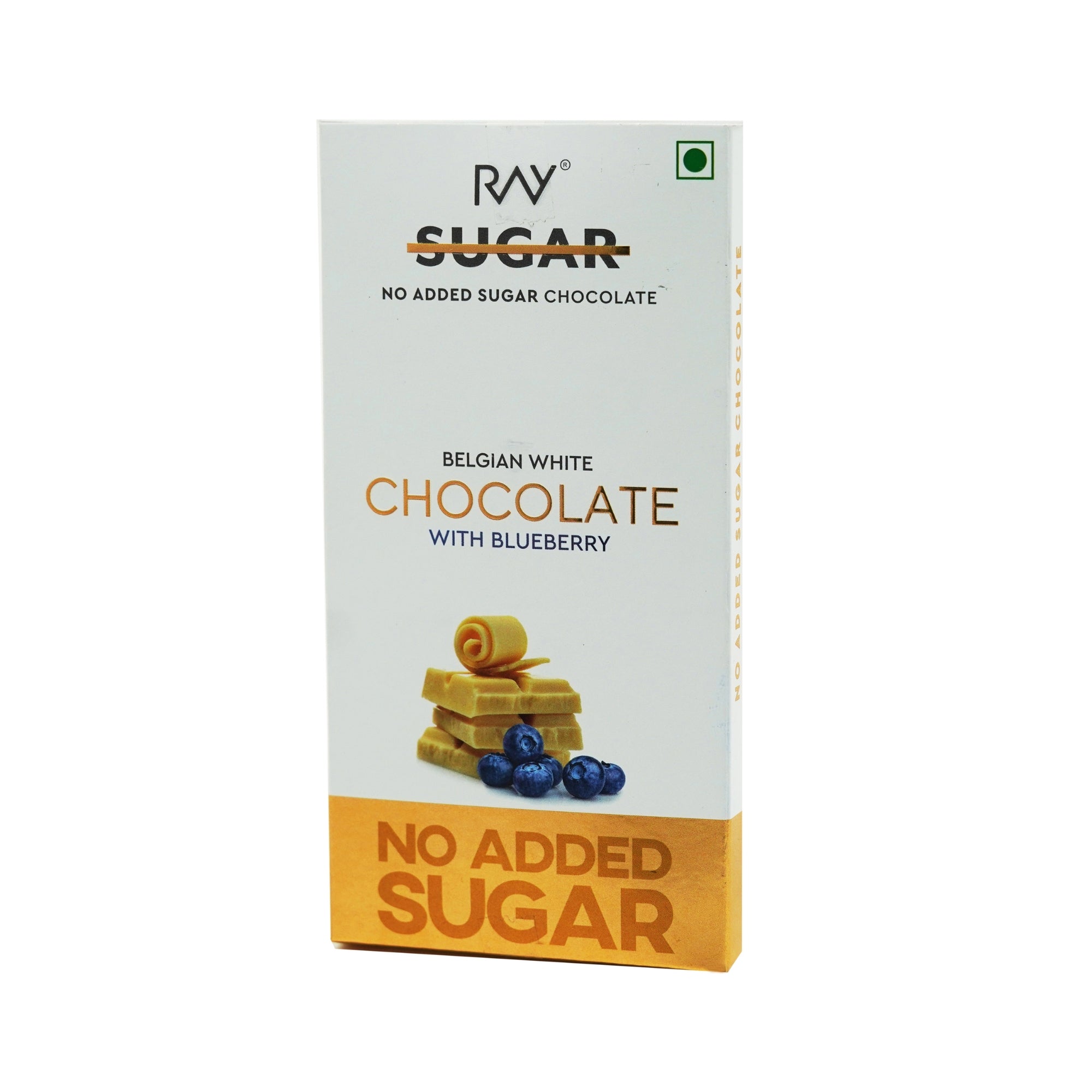 White Chocolate with Blueberry - 100% No Sugar - 90gm