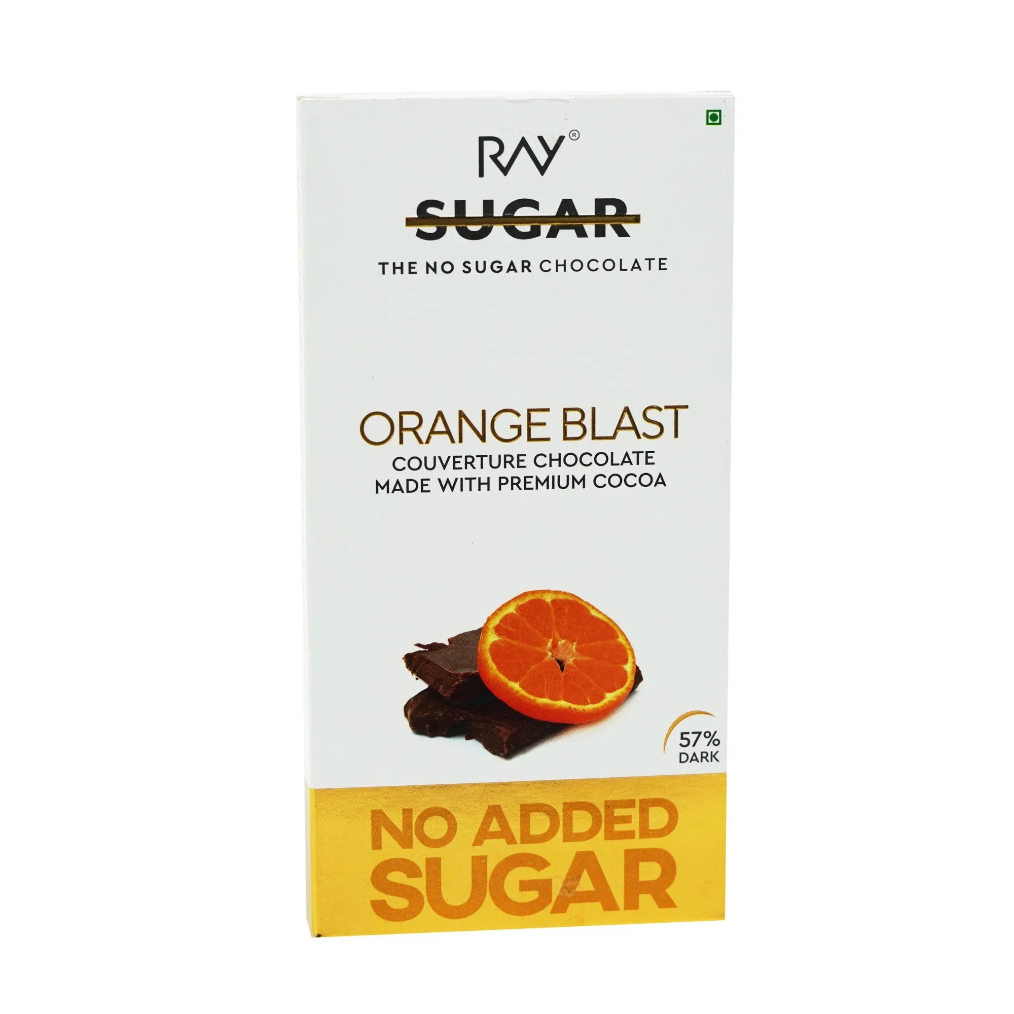Orange Blast Couverture Dark chocolate - No added Sugar - 40gm