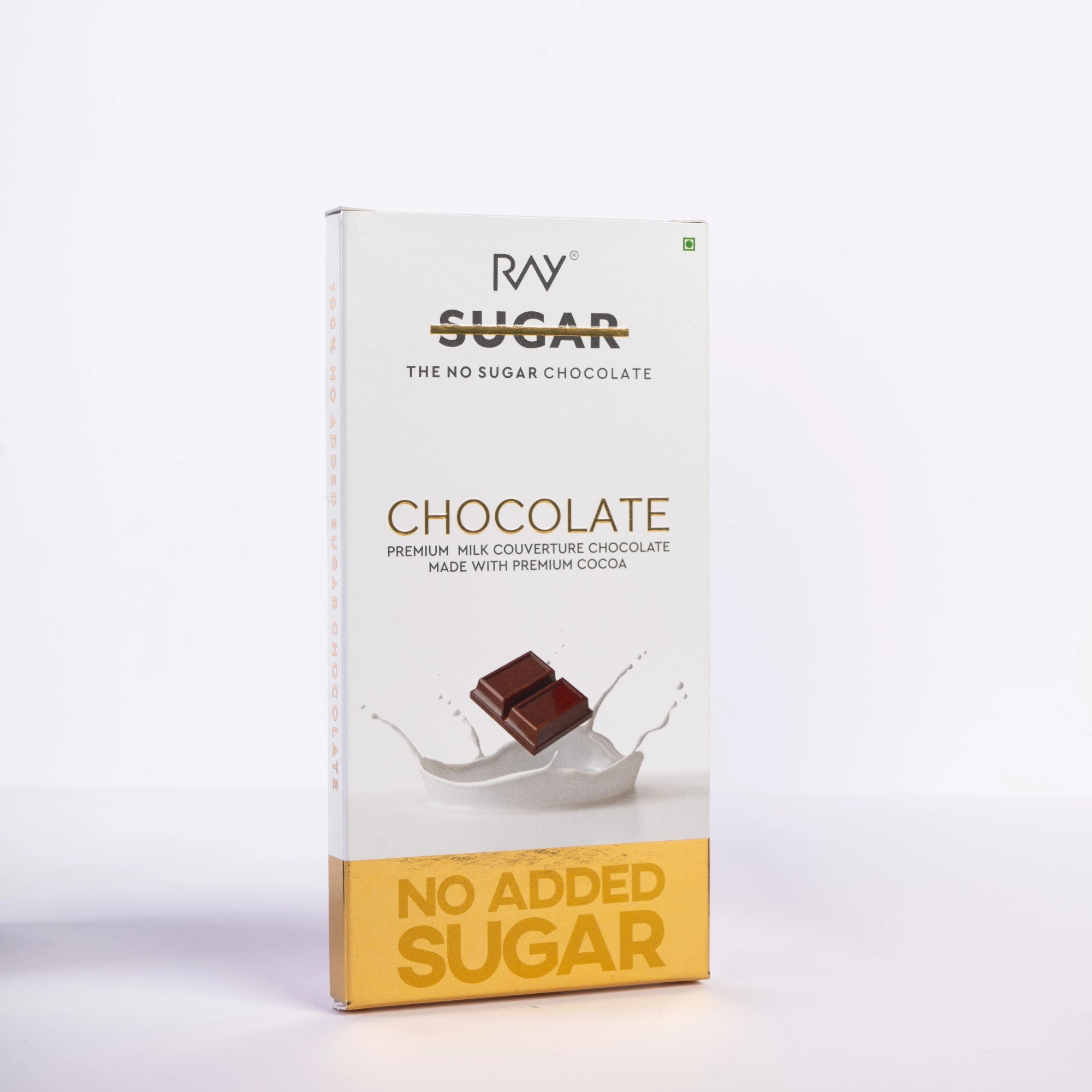 Premium milk couverture chocolate - Made with Premium Cocoa & 100% No sugar - 80gm