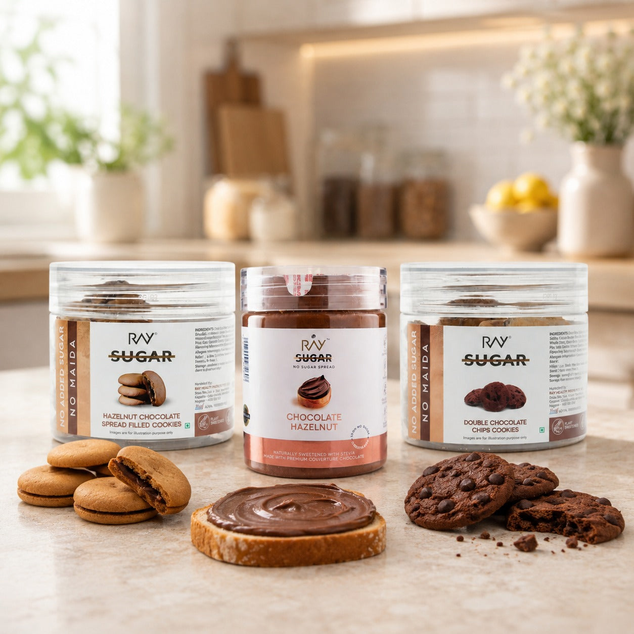 Combo of Double Chocolate Chips & Hazelnut cookies & Hazelnut Chocolate Spread