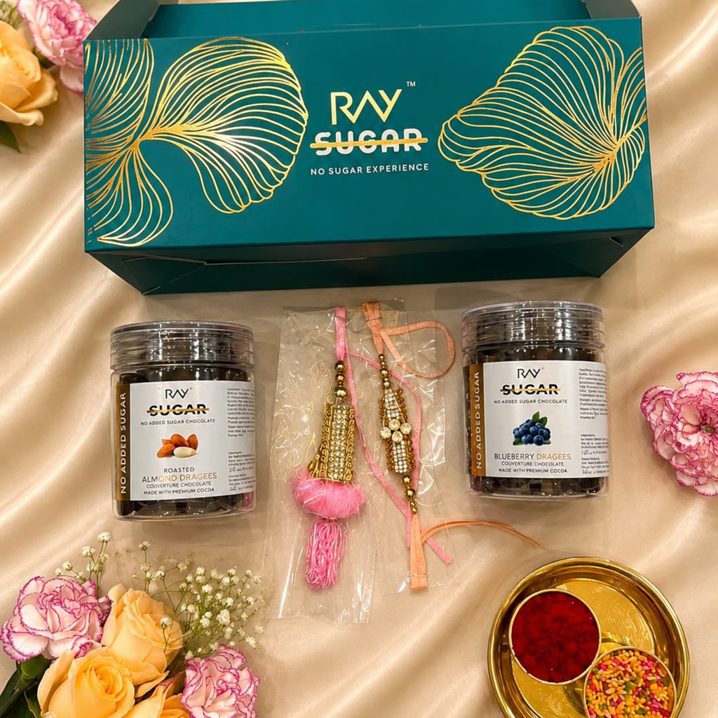 Dragee Delight- No Sugar Rakhi Premium Gift Hamper