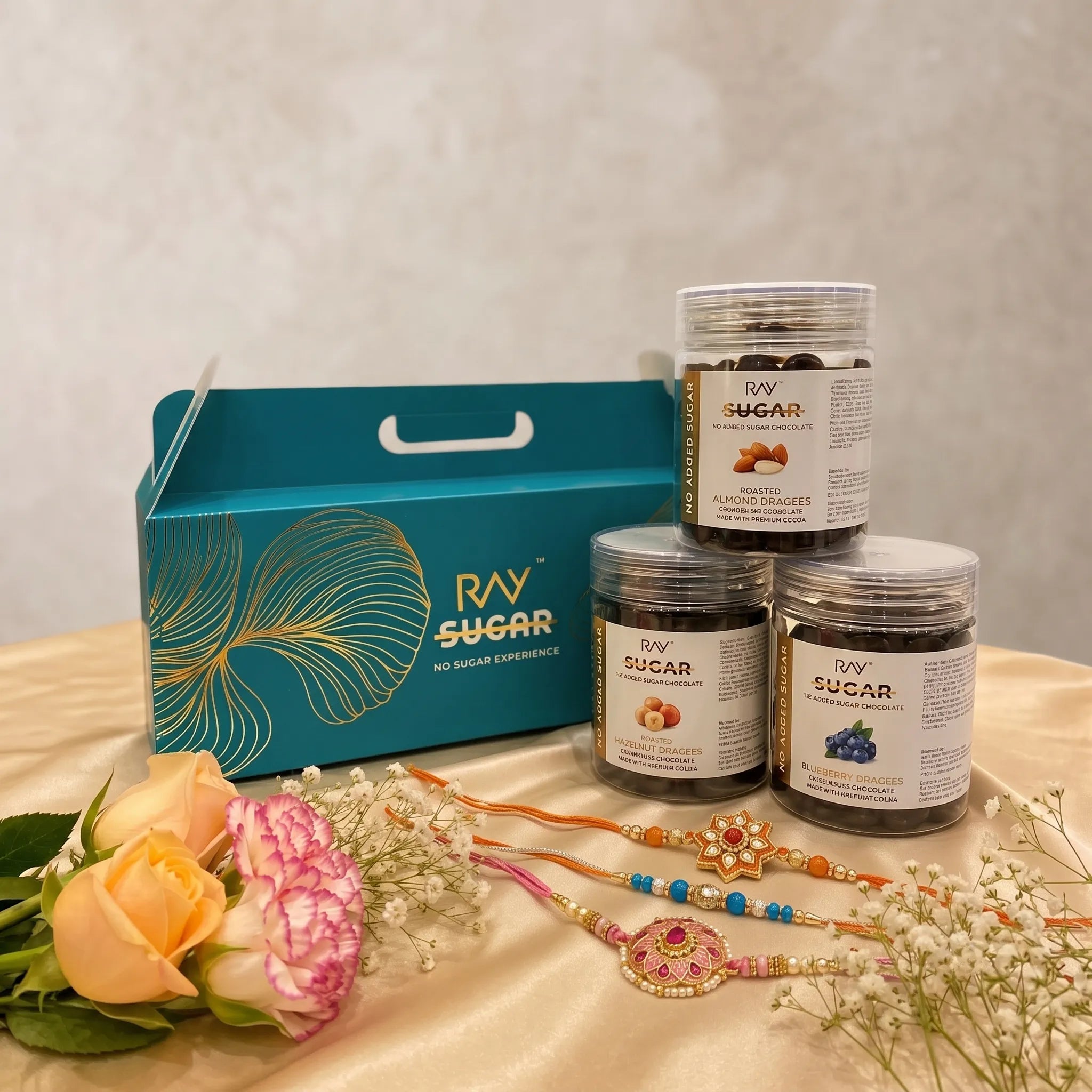 Dragee Delight- No Sugar Rakhi Premium Gift Hamper