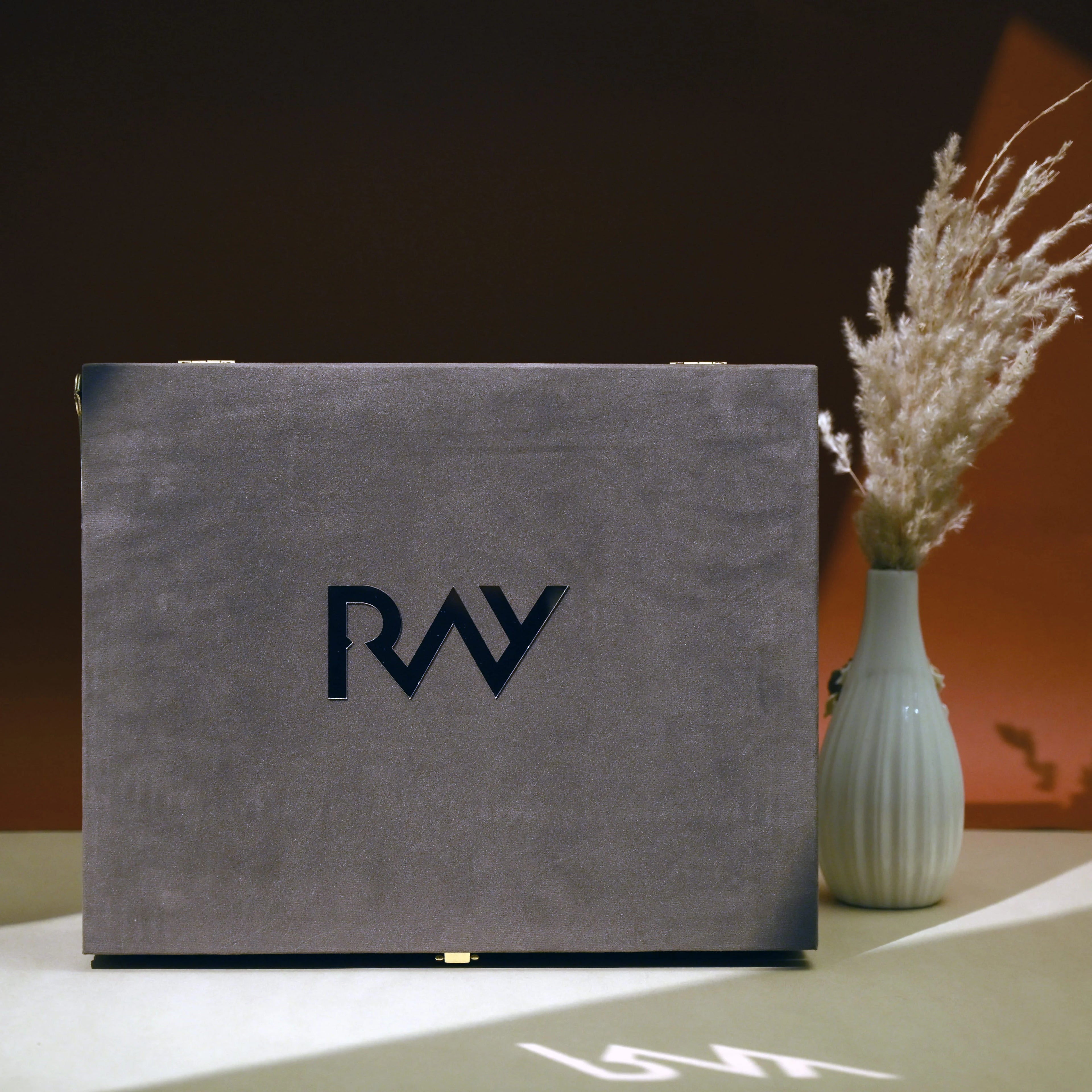 Grey Velvet Box