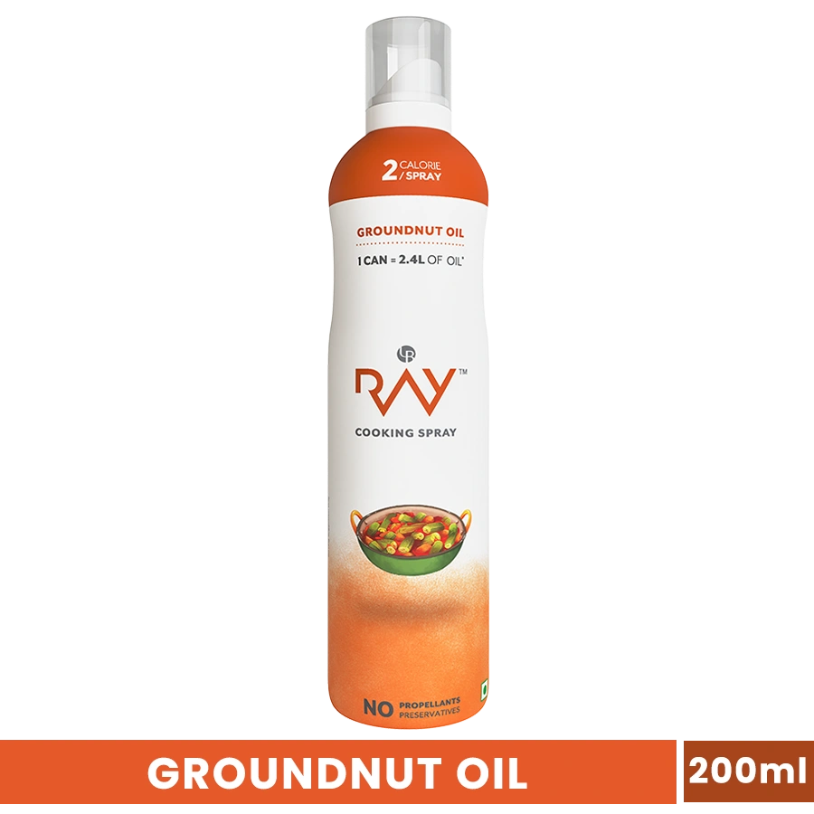 Groundnut Oil Cooking Spray (200ml) - Low Calorie, Cholesterol Free, No Additives