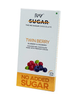 Twin Berry Chocolate Couverture- 100% Vegan - No Added  Sugar - 90gm