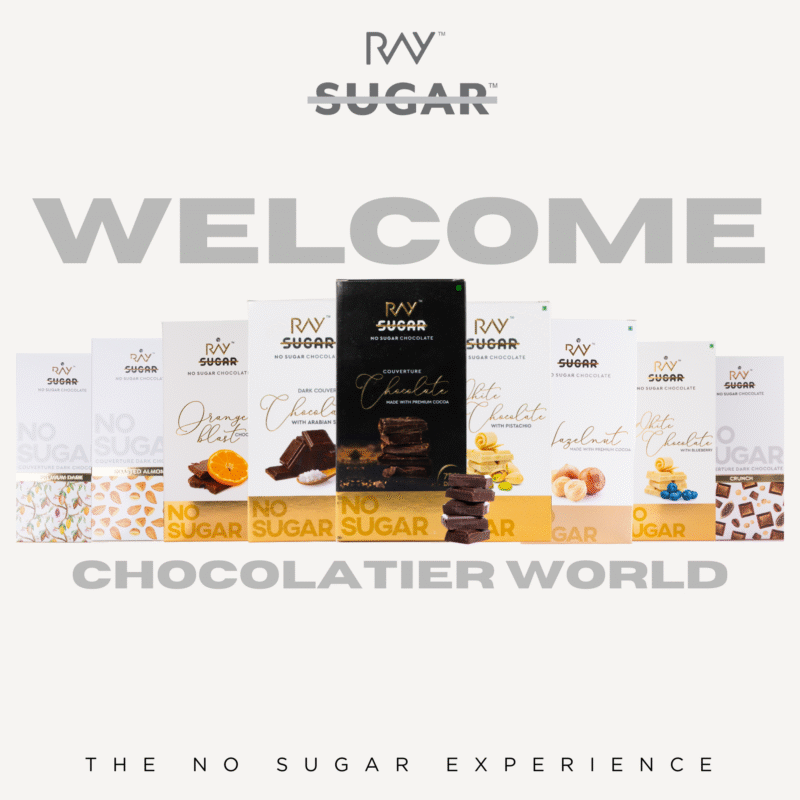 Ray No Sugar-57% Dark Twin Berry Chocolate - Sweetened With Stevia Extract, Rich In Antioxidants (Blue Berry And Cranberry, Pack Of 1) | 90 Grams - Image 4
