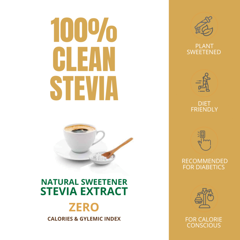 Ray No Sugar Liquid STEVIA Sachets - Natural Sugar Substitute | Keto Friendly | Zero Calories | Zero Glycemic Index | (100 sachets X 1ml) - Image 4