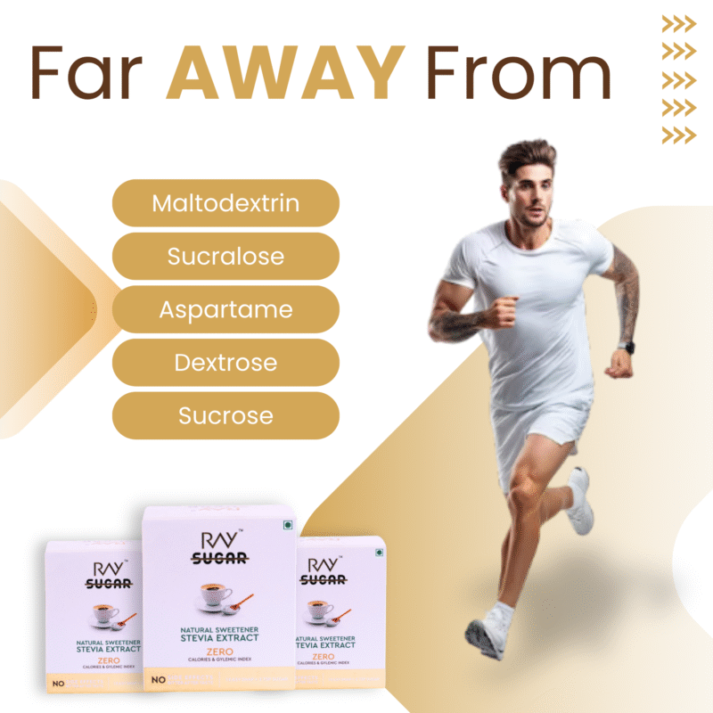 Ray No Sugar Liquid STEVIA Sachets - Natural Sugar Substitute | Keto Friendly | Zero Calories | Zero Glycemic Index | (100 sachets X 1ml) - Image 7